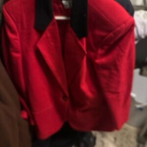 Sag Harbor Red Wool Blazer 100 wool